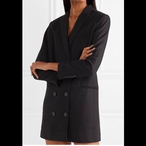 Equipment Double-Breasted Long Wool Blazer Dress